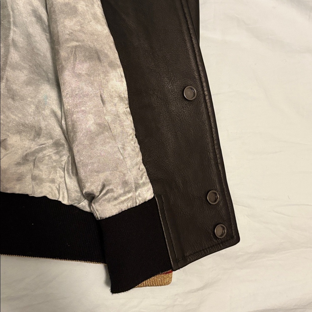 Palm Angels Italy Leather Bomber - Picture 6 of 13